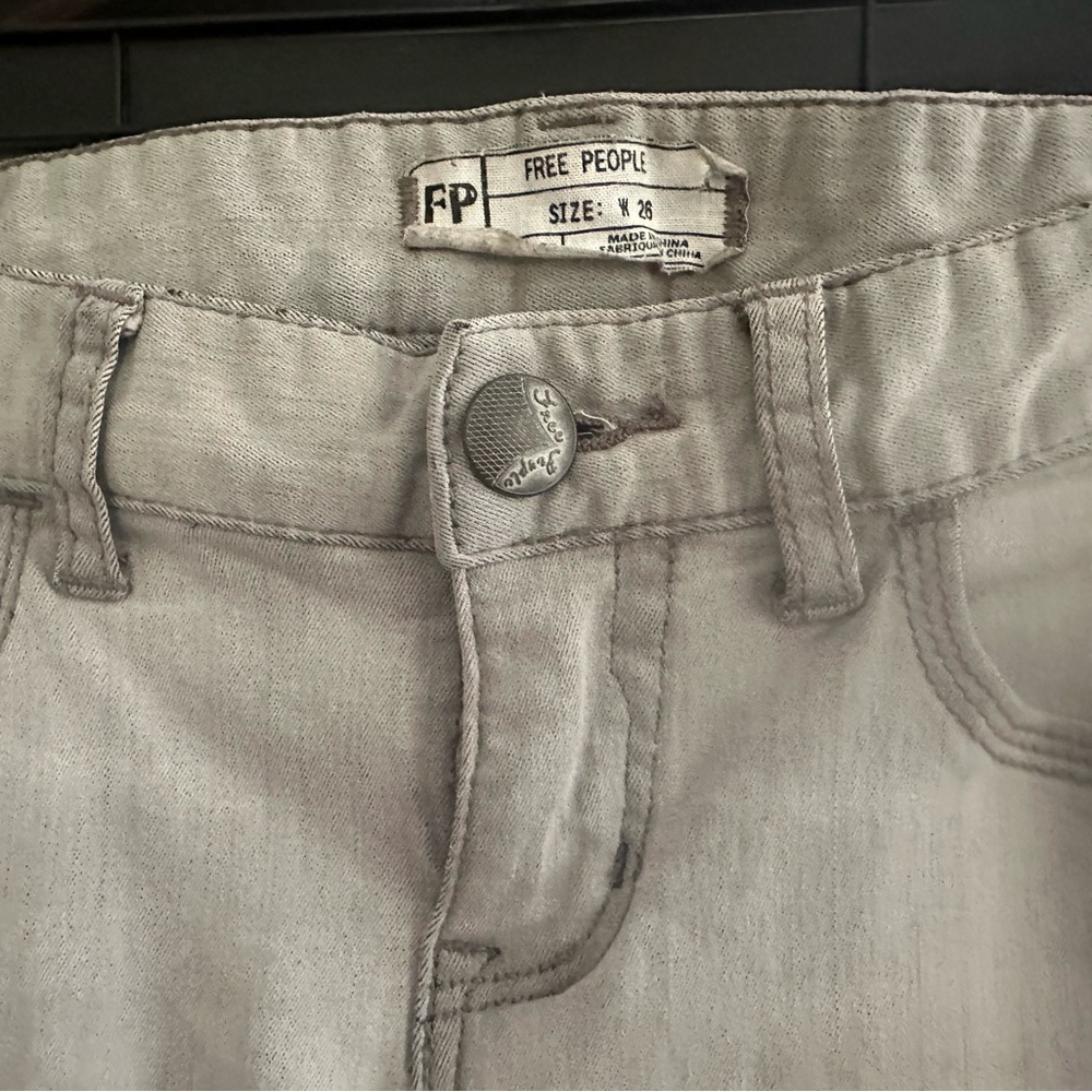 Free People Gray Chloe Jeans